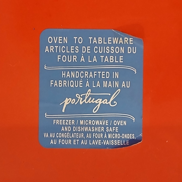 RARE Cerutil Vintage Handmade Red Floral Baking+Serving Dish - Picture 11 of 16